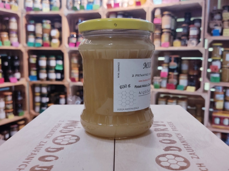 Miód Wielokwiatowy Wiosenny 2022 rocznik 650g skrystalizowany