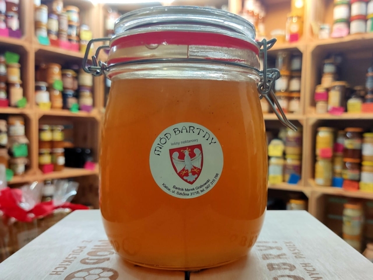 Miód bartny 1kg inny rodzaj słoika