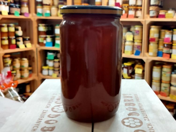 Miód Spadziowy jodłowy z Podkarpacia 2022 rok 1000g płynny