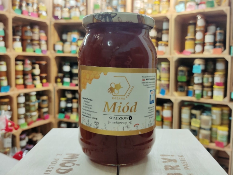 Miód Spadziowo-Nektarowy Wiosenny z Warmii 1200g