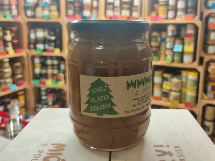 Miód Spadziowy Iglasty Jodłowy z Pienin 1000g partia skrystalizowana