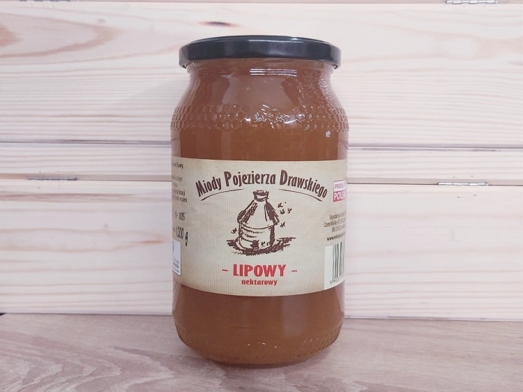 Miód Lipowy z Pojezierza Drawskiego 1200g skrystalizowany