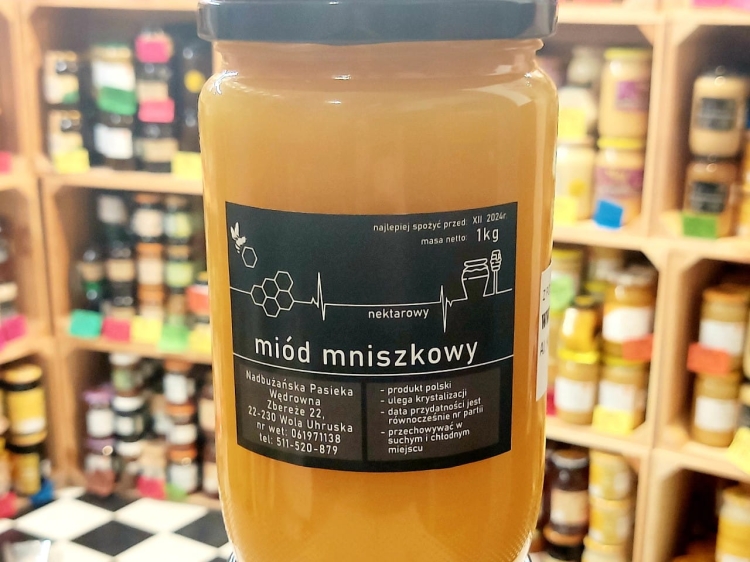 Wyjątkowo piękny miód Mniszkowy o naturalnym pomarańczowym kolorze 1000g