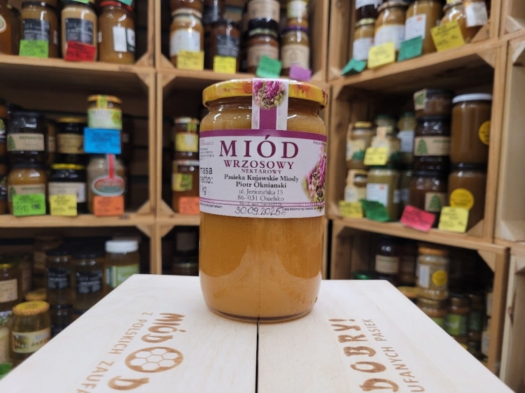 Miód Wrzosowy z Kujaw 950g skrystalizowany