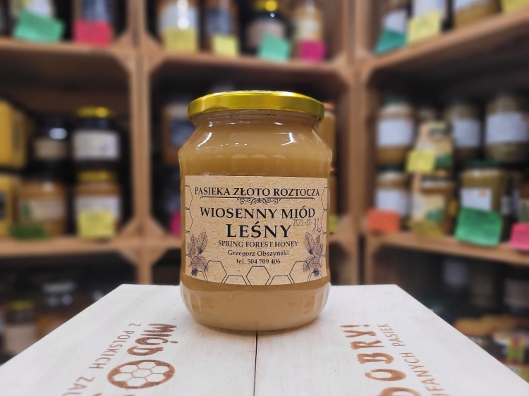 Miód Leśny Wiosenny Wielokwiatowy 1000g skrystalizowany