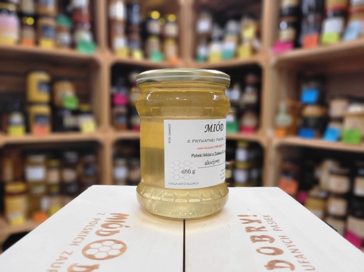 Miód Akacjowy Świętokrzyskie 650g płynny