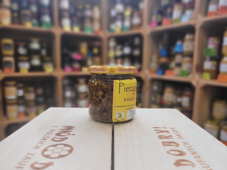 Pierzga niepodsuszana (100g) zalana miodem akacjowym (160g)
