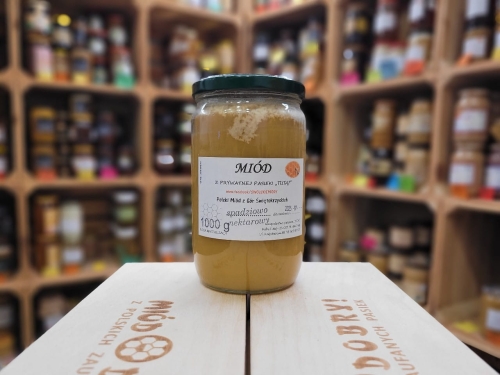 Miód Spadziowo-Nektarowy 1000g skrystalizowany