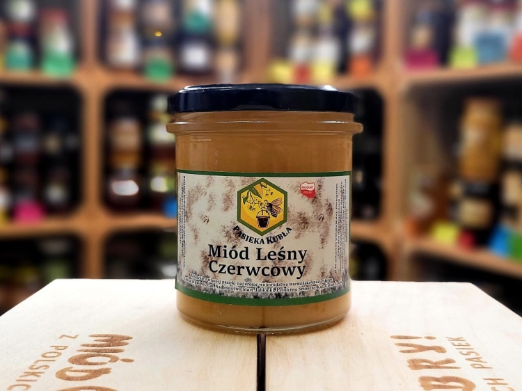 Miód leśny z Mazur 445g ciemny Czerwcowy Nektarowo-Spadziowy