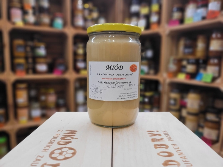 Miód Mniszkowy z Gór Świętokrzyskich 1000g skrystalizowany