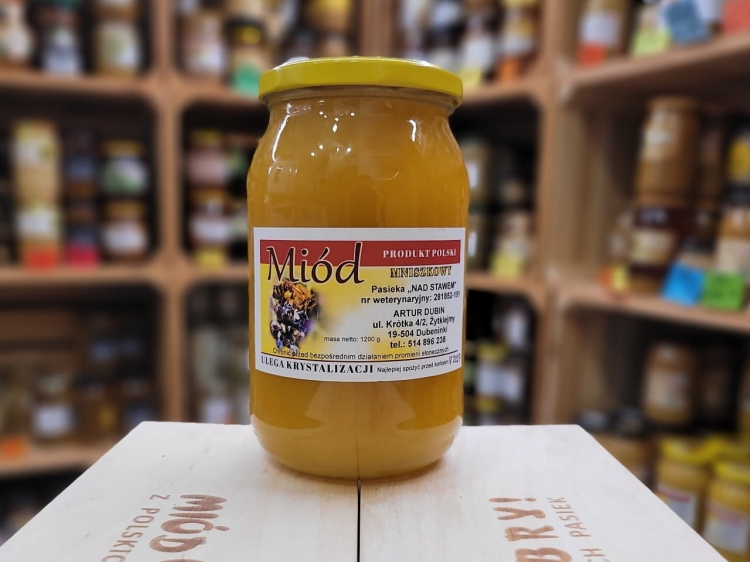 Miód mniszkowy znad Podlasia 1200g