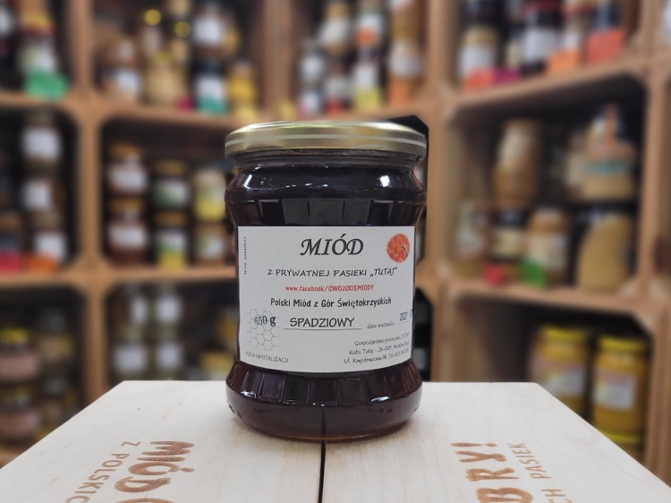 Miód spadziowy z Gór Świętokrzyskich 650g rocznik 2024