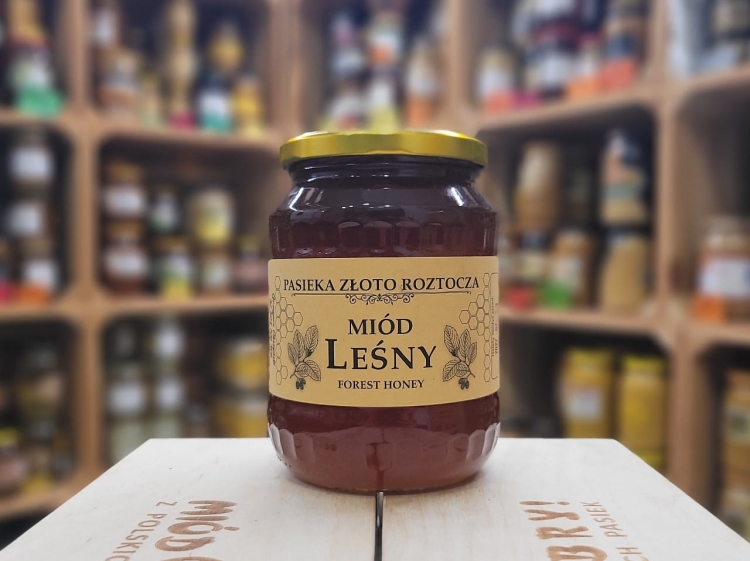 Miód Leśny Spadziowo-Nektarowy z Roztocza 1kg rocznik 2024