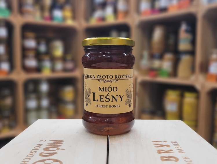 Miód Leśny Spadziowo-Nektarowy z Roztocza 400g rocznik 2024