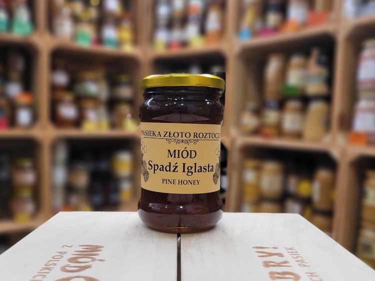 Miód mocno spadziowy, późny zbiór, z września 400g