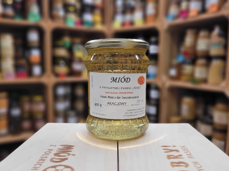 Miód Akacjowy Świętokrzyskie 650g płynny