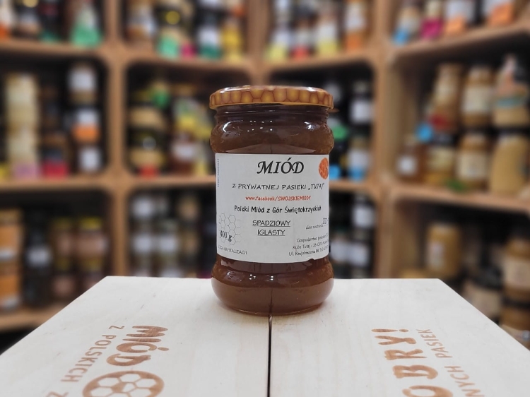 Miód Spadziowy Iglasty z Gór Świętokrzyskich 400g