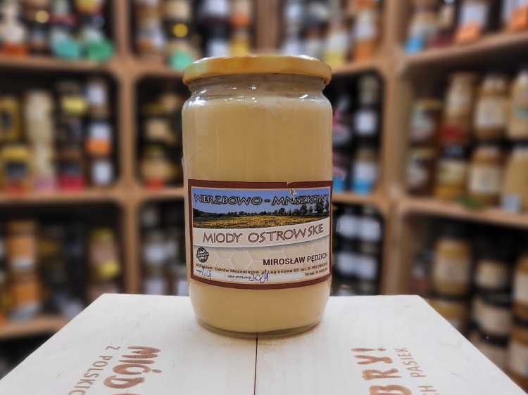 Miód Wierzbowo-mniszkowy 1000g skrystalizowany