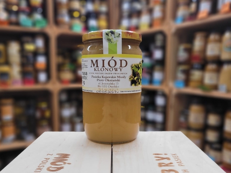 Miód klonowy z domieszką nektaru z drzew owocowych 1000g