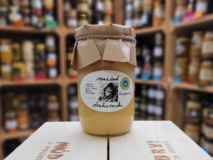 Miód Lipowy Drahimski 900g skrystalizowany