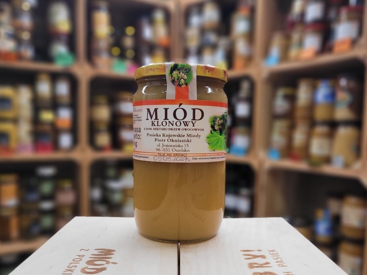 Miód klonowy z domieszką nektaru z drzew owocowych 1000g