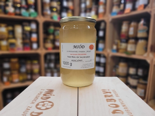 Miód Akacjowy z Gór Świętokrzyskich 1000g