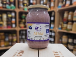 Surowy Miód z Borówką Amerykańską liofilizowaną 1200g (kremowany)