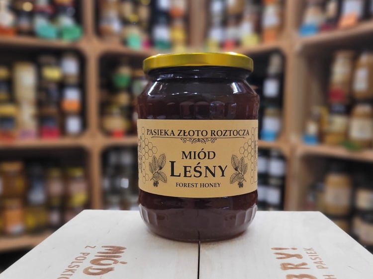 Miód Leśny Spadziowo-Nektarowy z Roztocza 1kg rocznik 2024