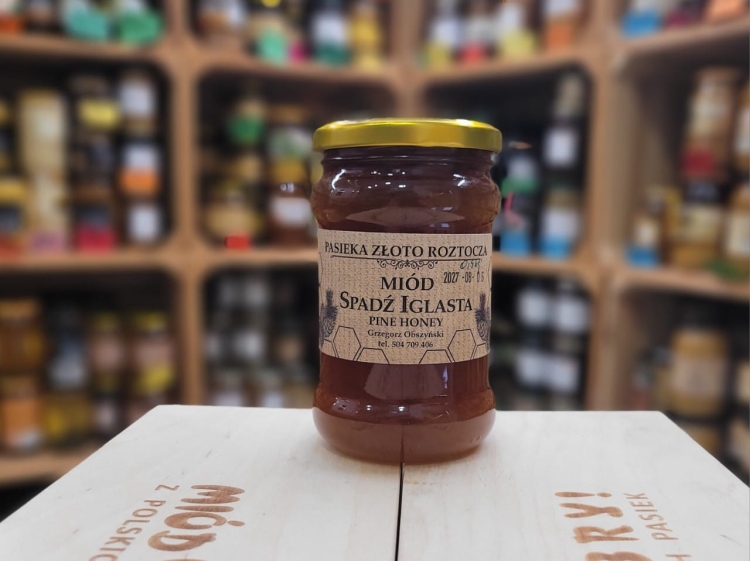 Miód spadziowy iglasty z Roztocza spod Zwierzyńca 400g