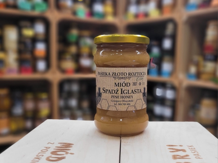 Miód spadziowy iglasty z Roztocza spod Zwierzyńca 400g