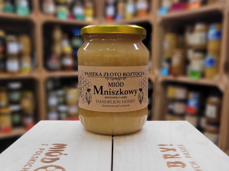 Miód Mniszkowy z Roztocza 1000g skrystalizowany