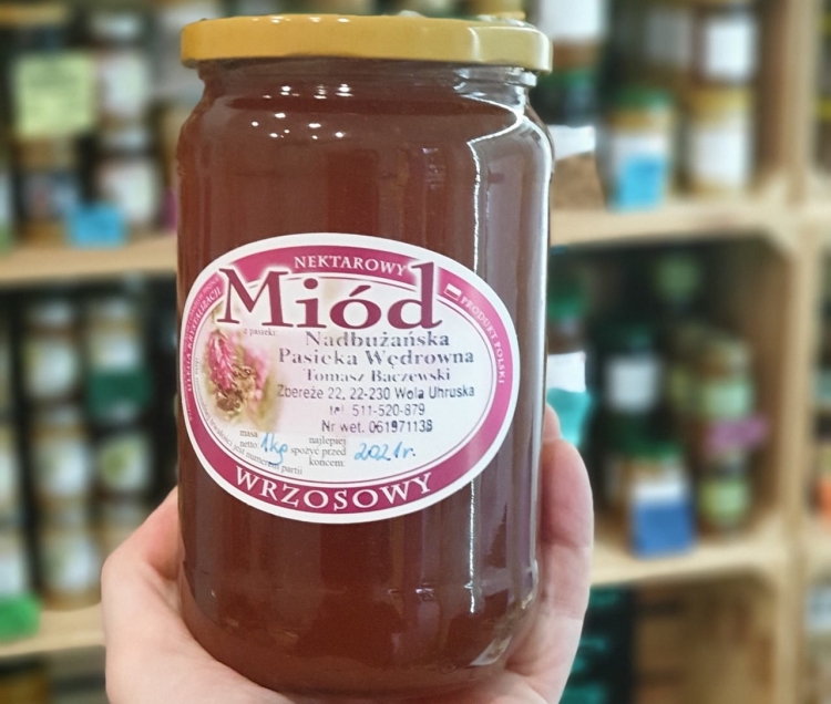 Miód Wrzosowy z Podkarpacia 1000g krystalizujący