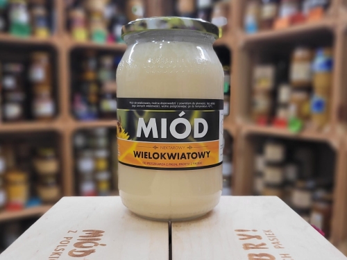 Wiosenny miód wielokwiatowy 1200g już skrystalizowany