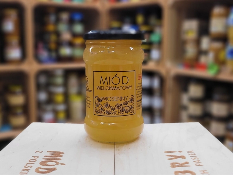 Miód Wielokwiatowy Wiosenny 2025 z Wyżyny Lubelskiej 400g z pierwszego rozlania