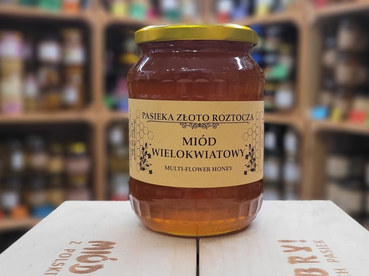 Miód Wielokwiatowy Łąkowy z Roztocza 1000g