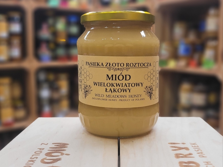 Miód Wielokwiatowy Łąkowy z Roztocza 1000g