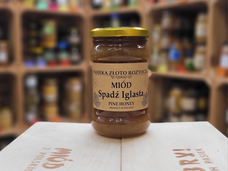 Miód mocno spadziowy, późny zbiór, z września 400g