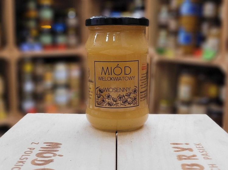 Miód Wielokwiatowy Wiosenny 2025 z Wyżyny Lubelskiej 400g z pierwszego rozlania