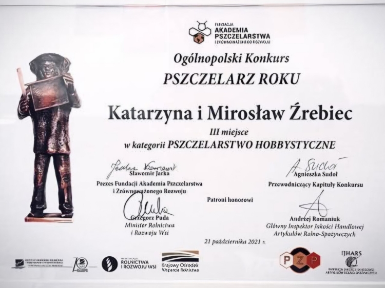 Dyplom dla pasieki
