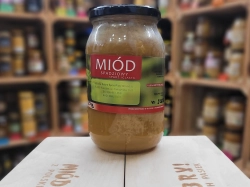 Surowy Podkarpacki Miód Spadziowy Iglasty Jodłowy 1250g (przewodność 1,24-1,39) nigdy niepodgrzewany