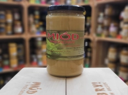 Surowy Podkarpacki Miód Spadziowy Iglasty Jodłowy z dom. nawłoci 1000g (nigdy niepodgrzewany)