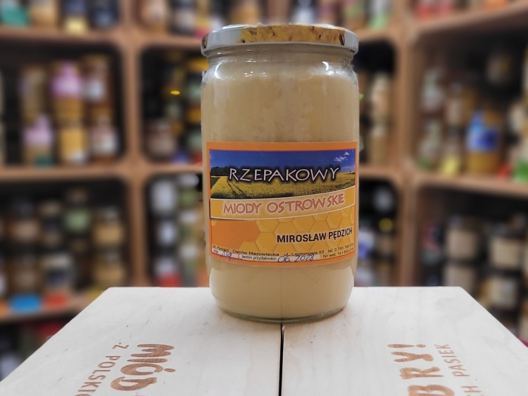 Miód z plantacji rzepaku bez randapu 1kg