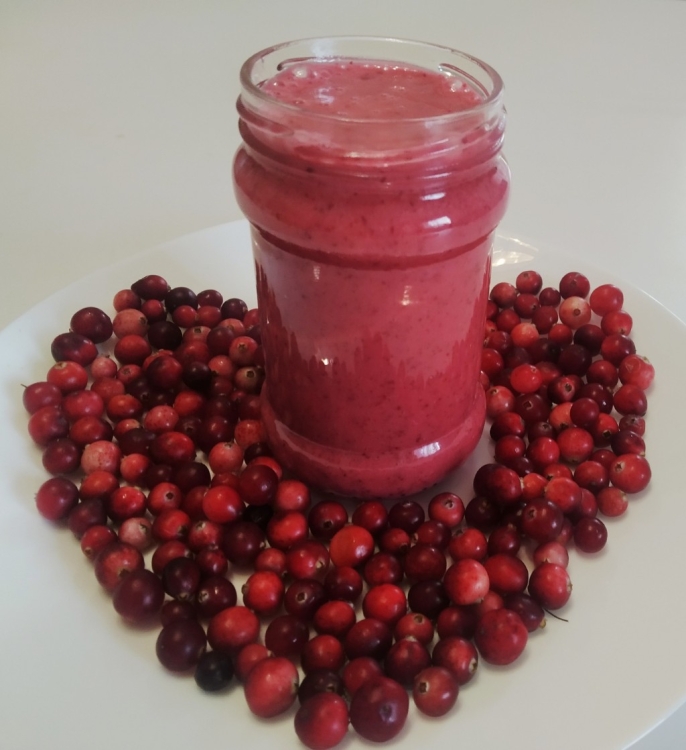 Miód kremowany z żurawiną 400g