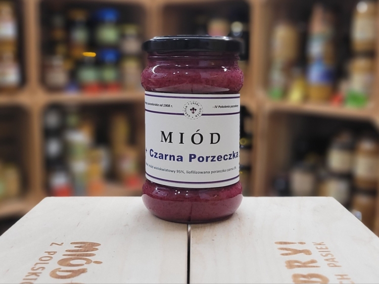 Miód z czarną porzeczką 400g