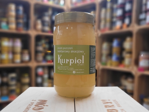 Miód Akacjowy z pasieki Kurpiel 1100g skrystalizowany