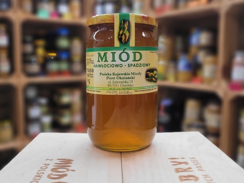 Miód nawłociowo-spadziowy z Kujaw 1000g