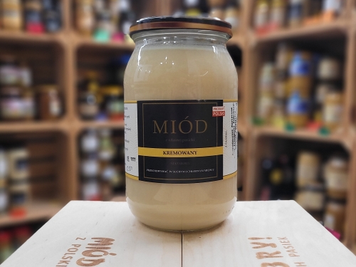 Surowy Kremowany Miód Wielokwiatowy 1200g