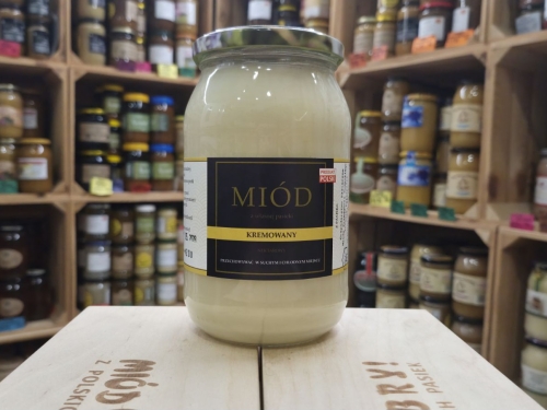 Surowy Kremowany Miód Wielokwiatowy 1200g