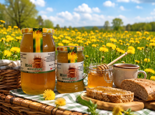 Miód Mniszkowy z Borów Tucholskich 1100g
