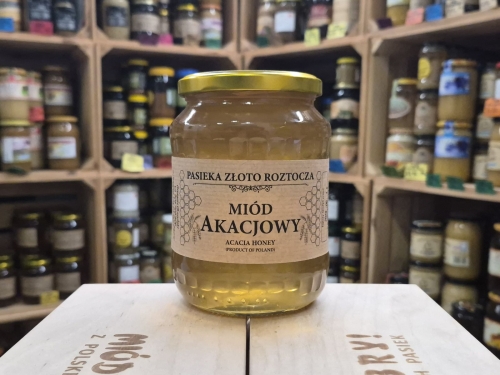Miód Akacjowy z Roztocza 1000g rocznik 2026